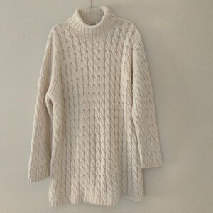 L.L. BEAN Cable Knit Turtleneck Dress Size 3X